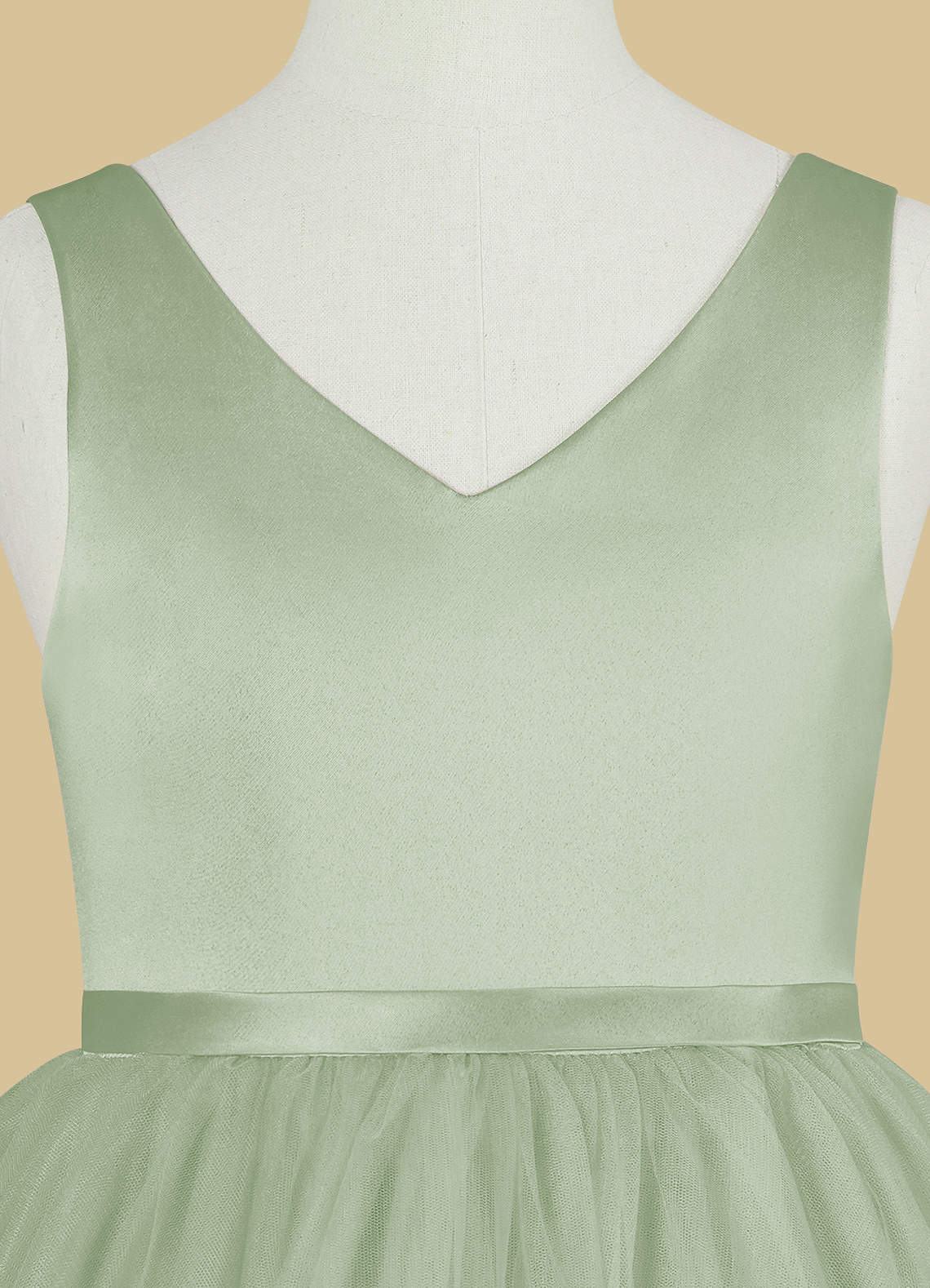 Azazie Marybell Dusty Sage A-Line Bow Tulle Dress | Azazie Azazie Marybell Dusty Sage A-Line Bow Tulle Dress | Azazie