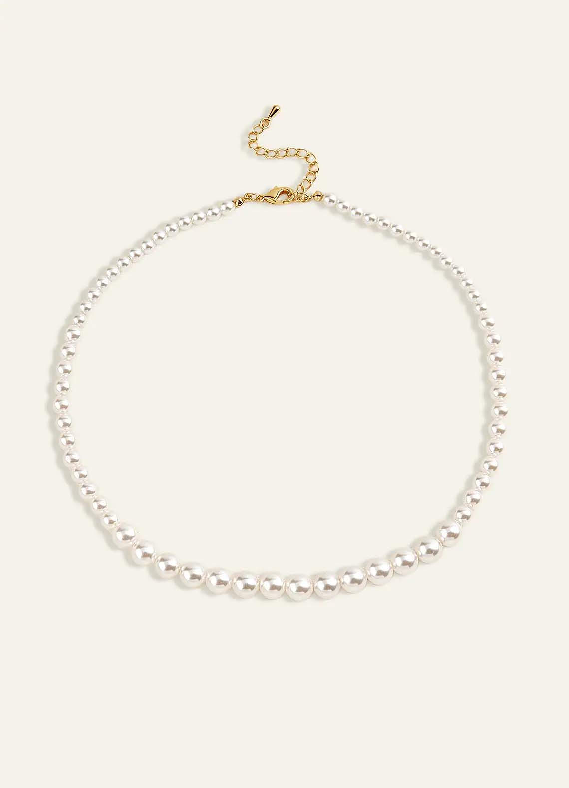 front Elegant Pearl Jewelry Set