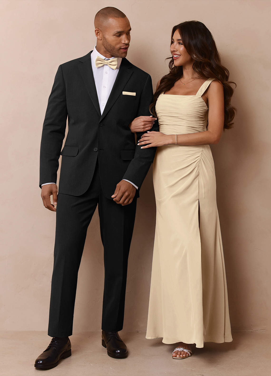 front Savile Black Wool Blend Suit
