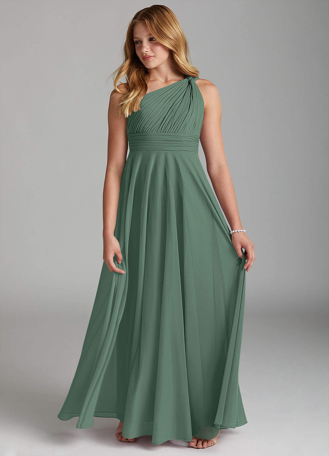 Azazie Charlize Junior Klä av A-Line i Maska image3