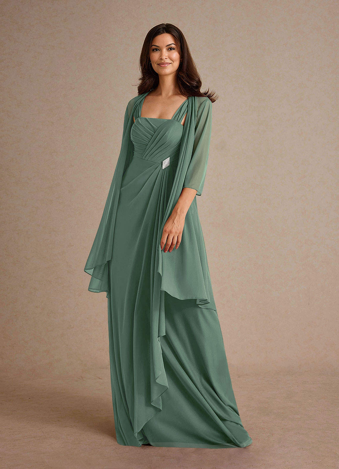 knee length dresses for ladies Élégant Glitter Mesh Cut-Out Silk Evening Gown main image 1