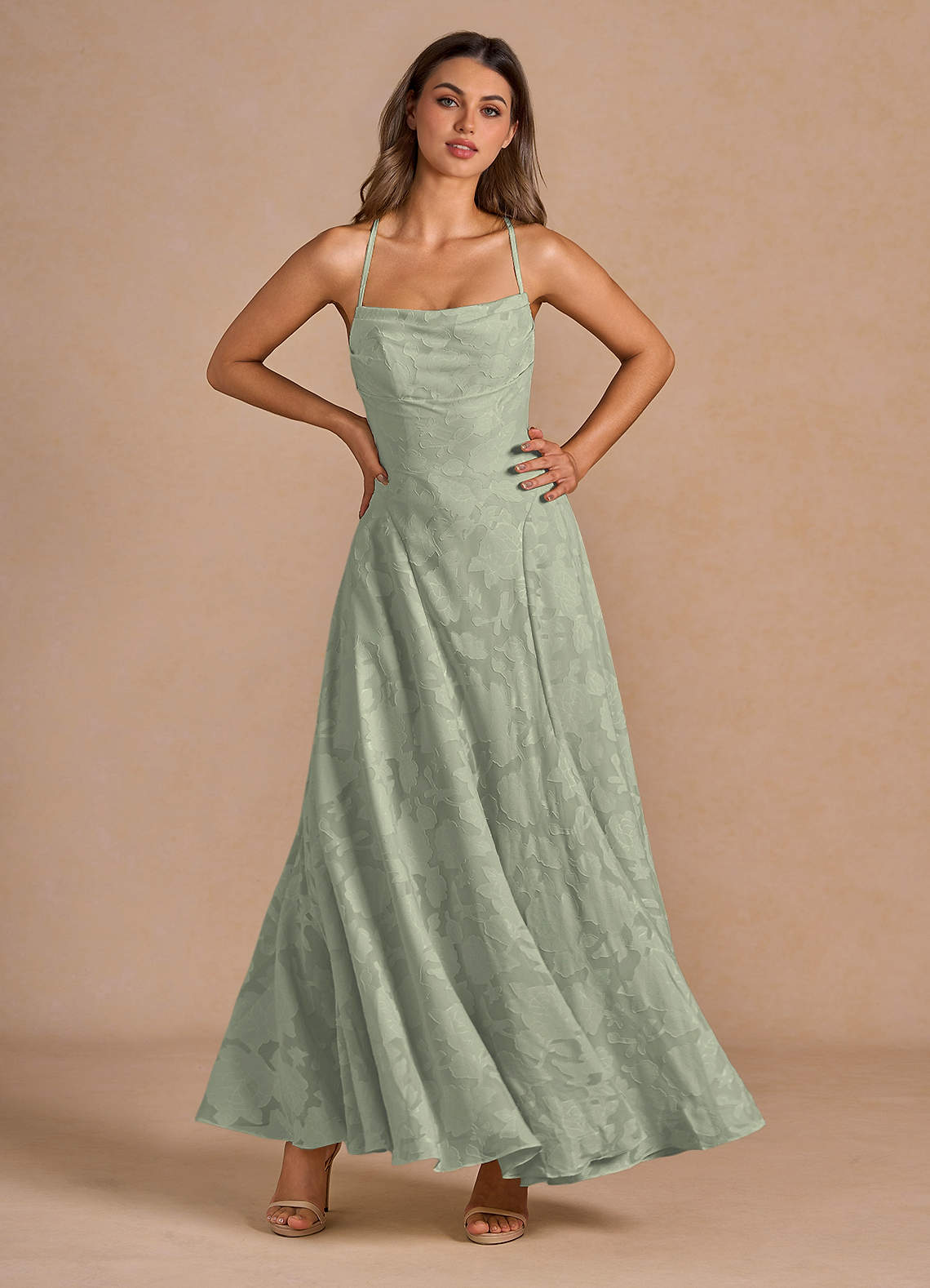 Vestido Pistacho Largo Irelia image1