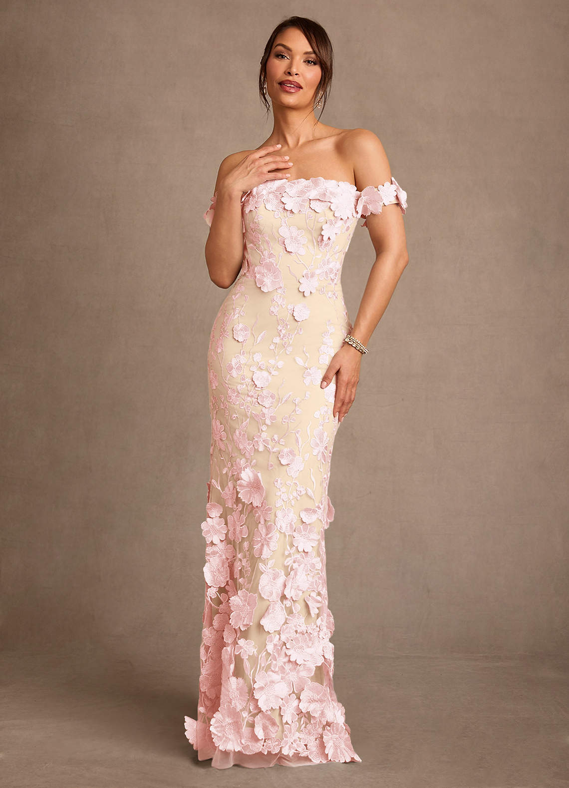 pink champagne dress Blush Prom 20502 Champagne Rose Gold Sequin Fit-n-Flare Dress
