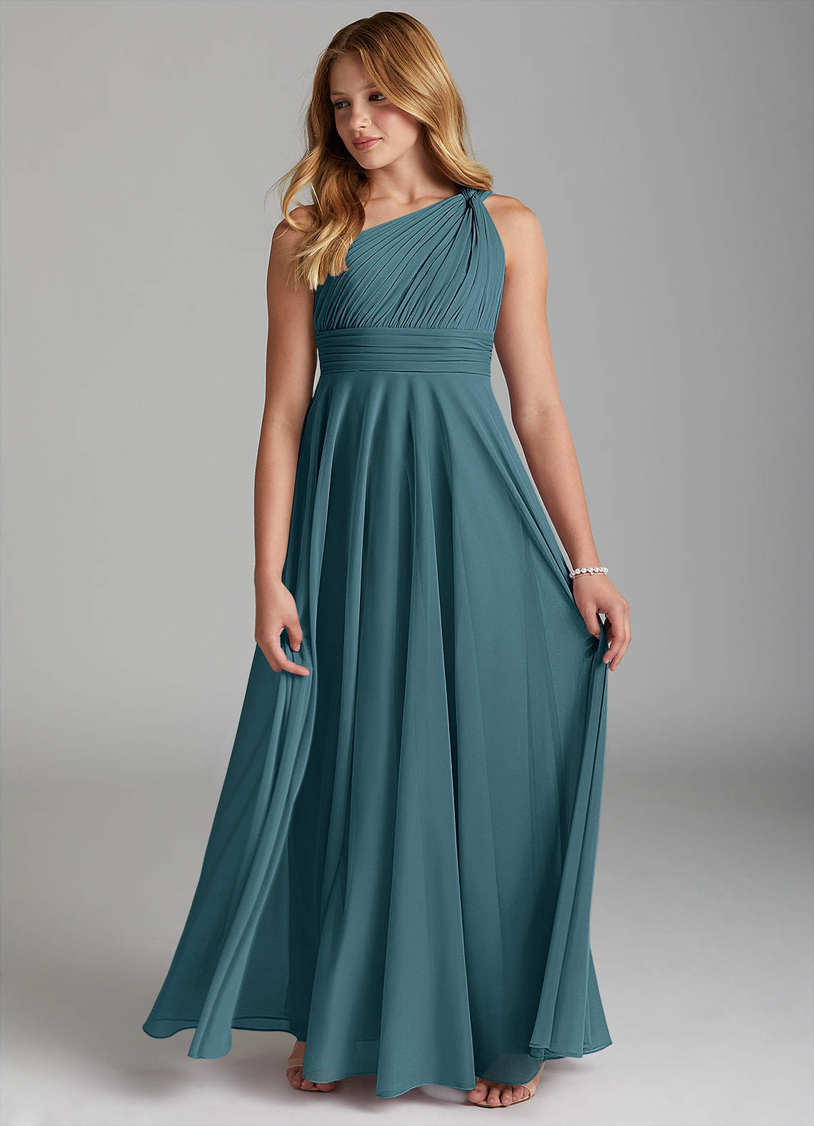 Azazie Charlize Junior Klä av A-Line i Maska image3