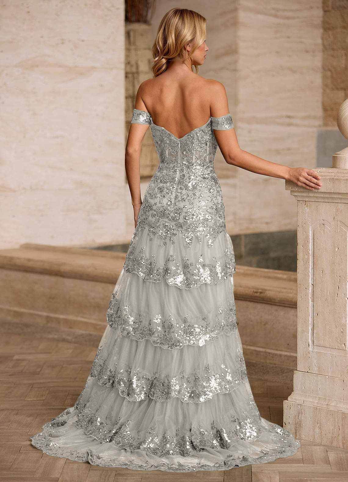 rose gold dress damas Help my daughter decide which one for her damas! American Diamond / CZ main image 1