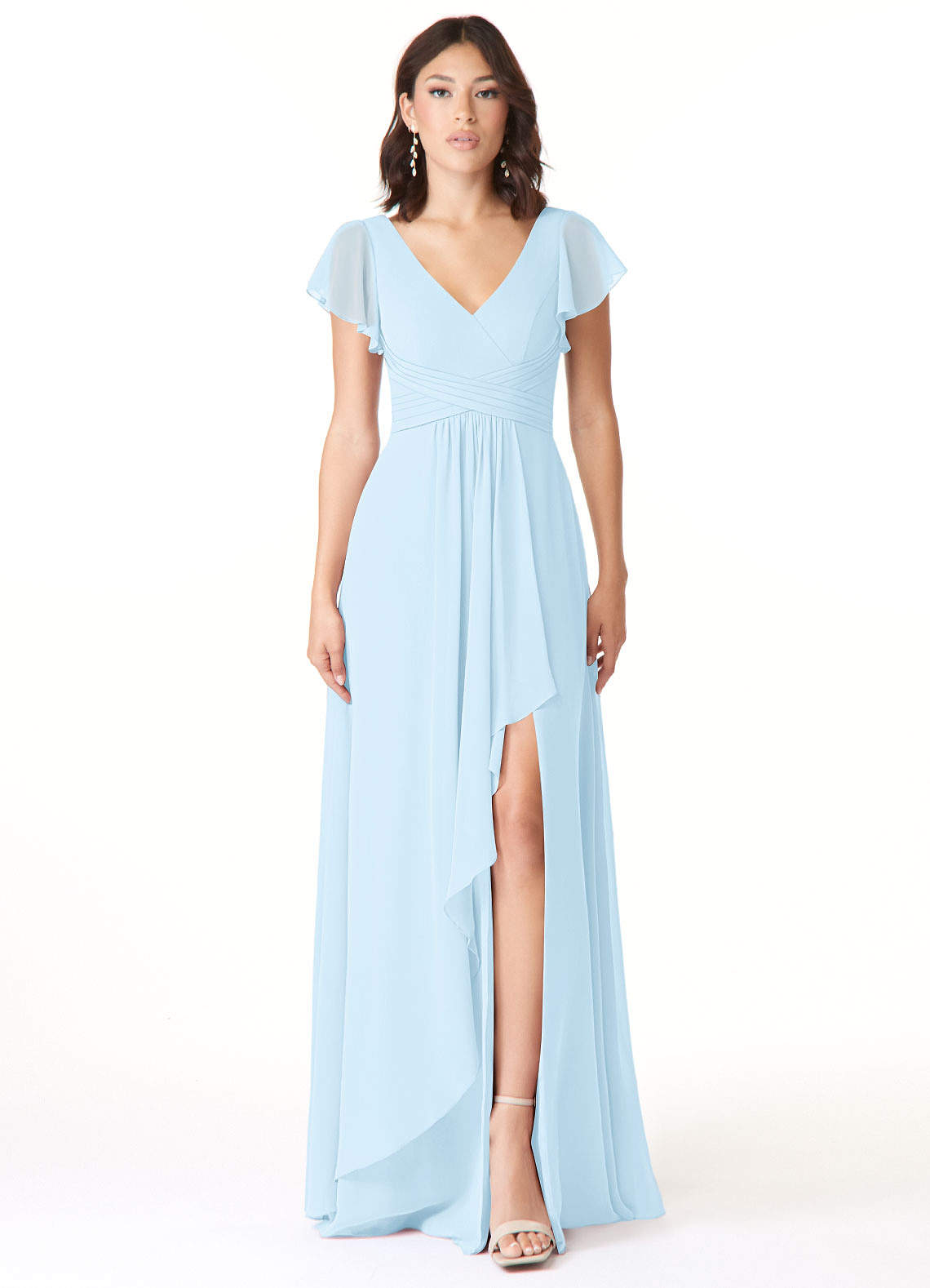 Azazie sky blue outlet dress