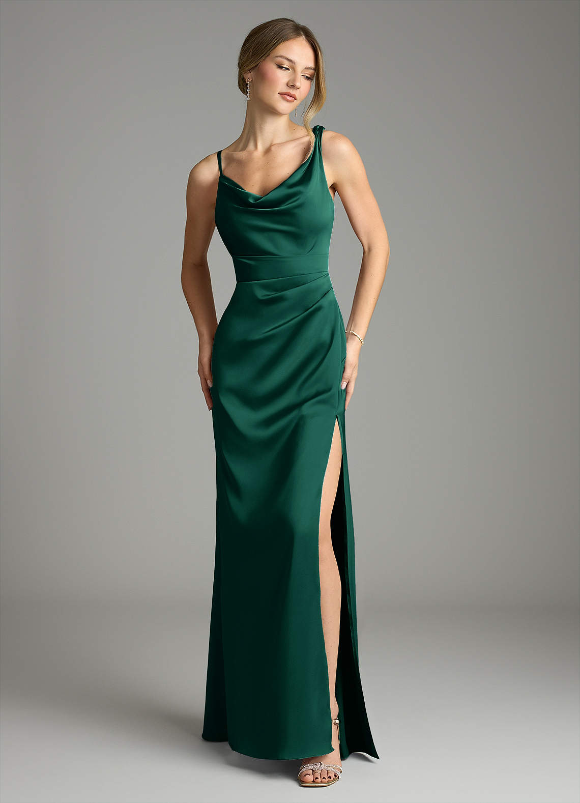 azazie emerald green bridesmaid dresses Azazie Mel