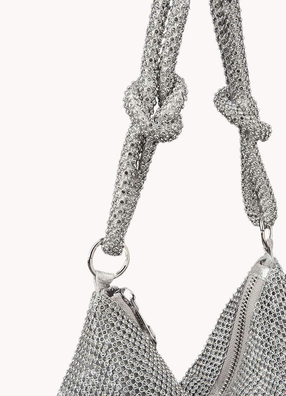 front Mesh Crystal Underarm Bag
