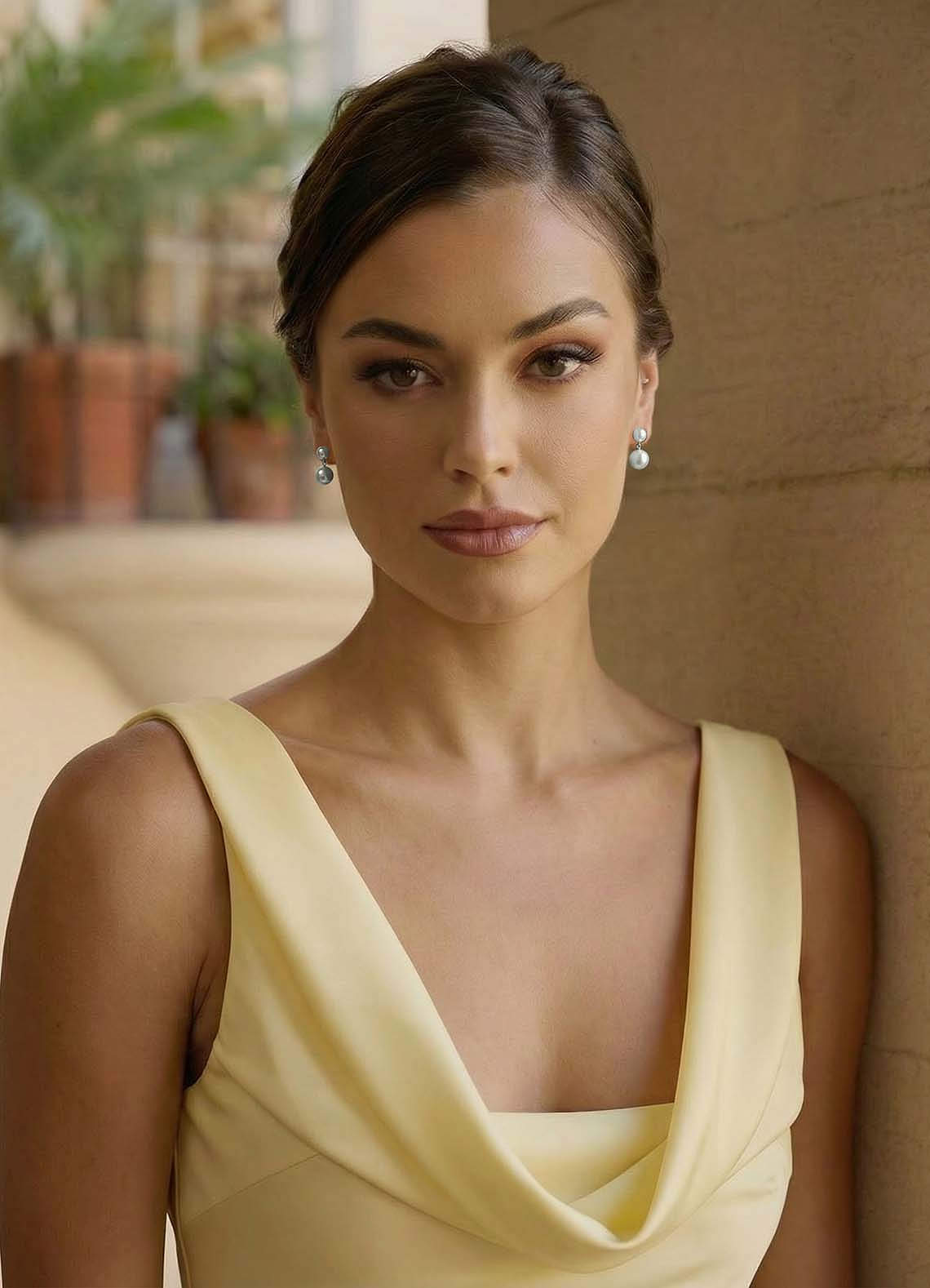 front Pearl Fringe Earrings