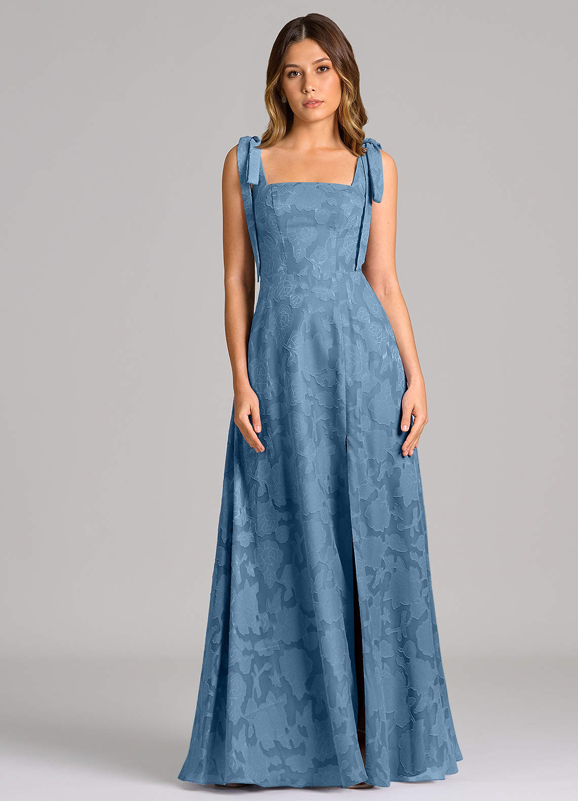 Azazie Debra Morsiusneito Mekot A-linja taskuilla Floral Burnout Lattian pituus Mekko image3