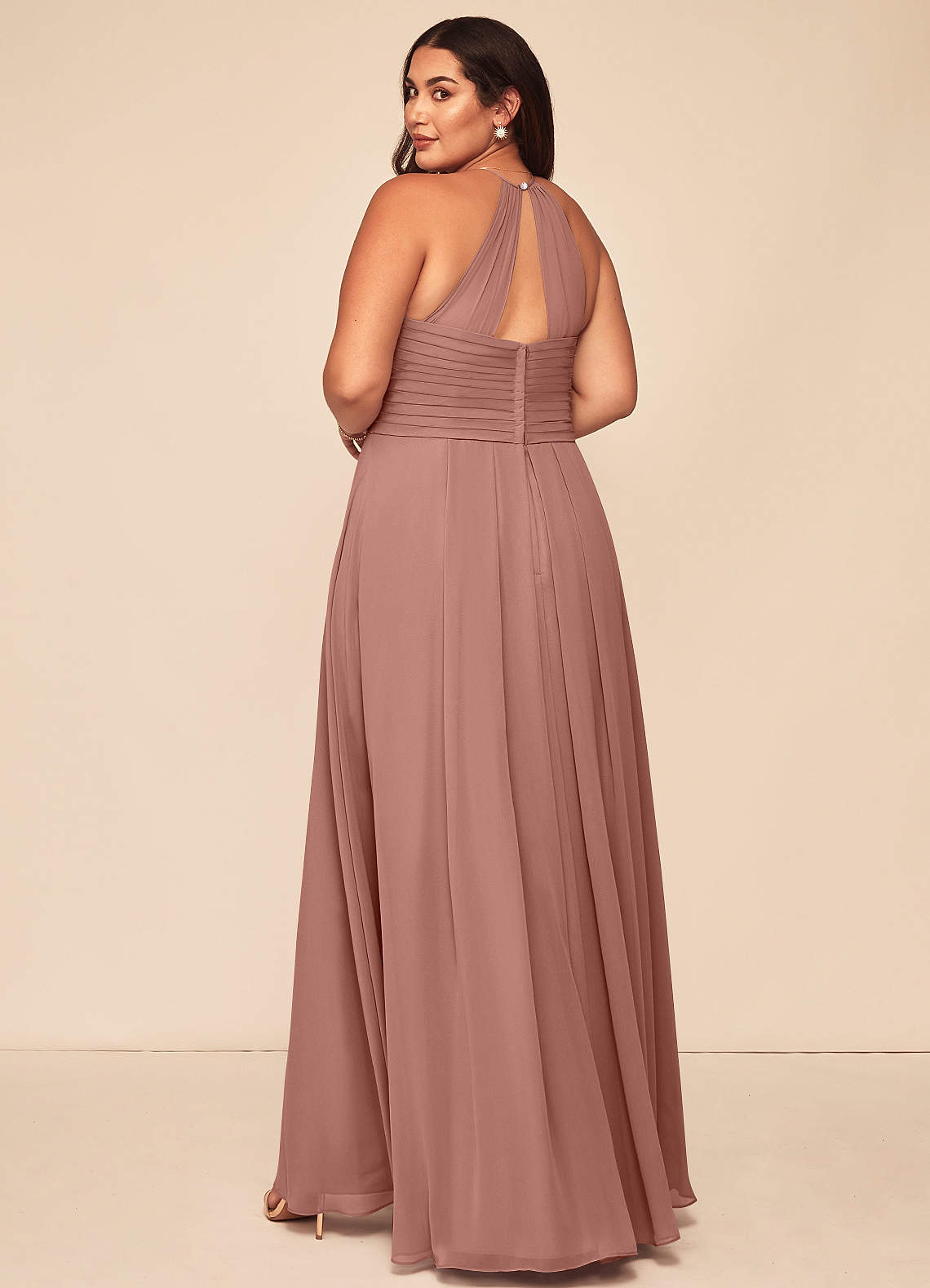Azazie Ginger Cedar Rose Chiffon Bridesmaid Dresses