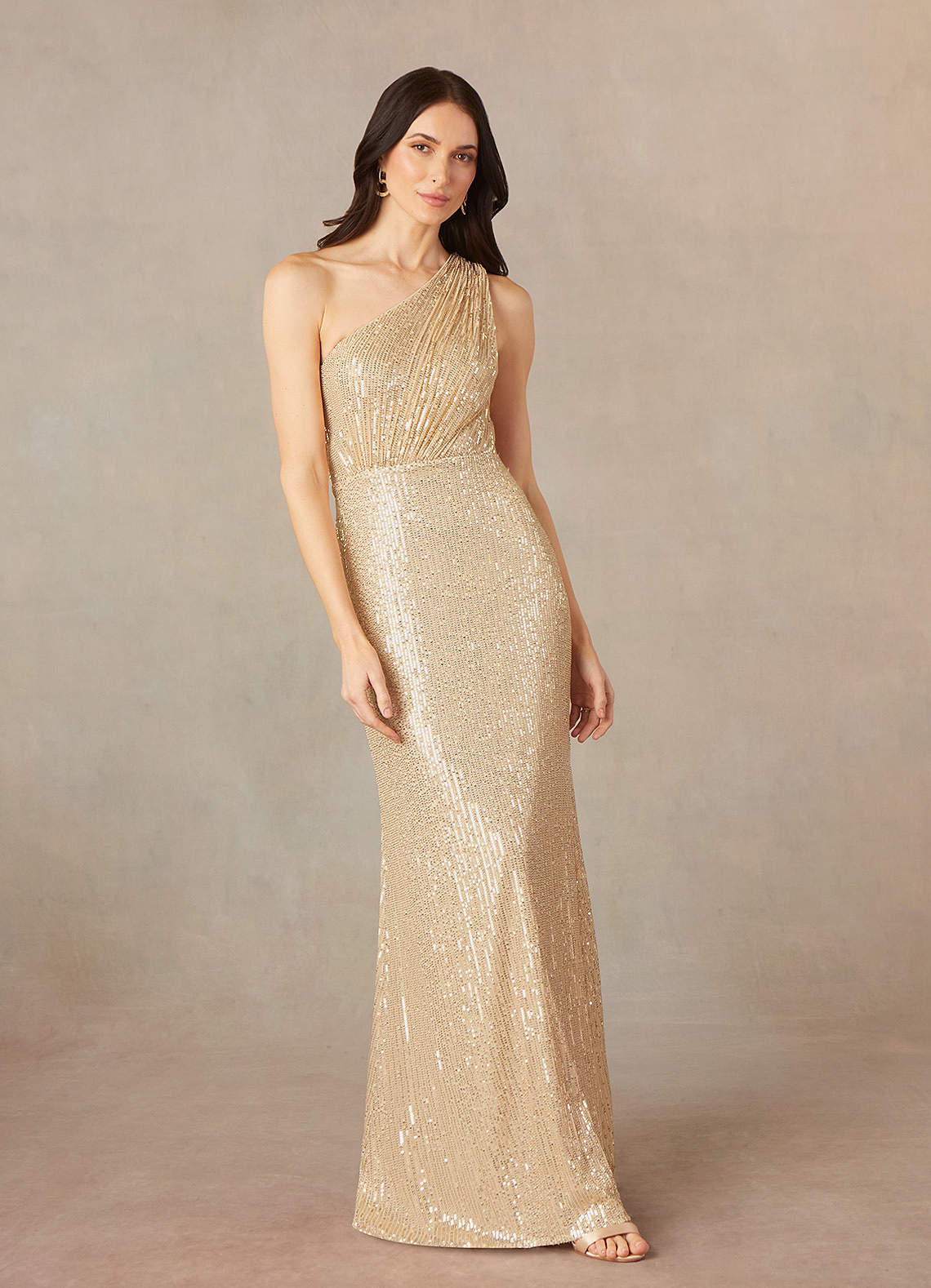 sequin champagne bridesmaid dresses Charming Sparkly Champagne Cap Sleeve Mermaid Bridesmaid Dresses, PD03   SposaBridal
