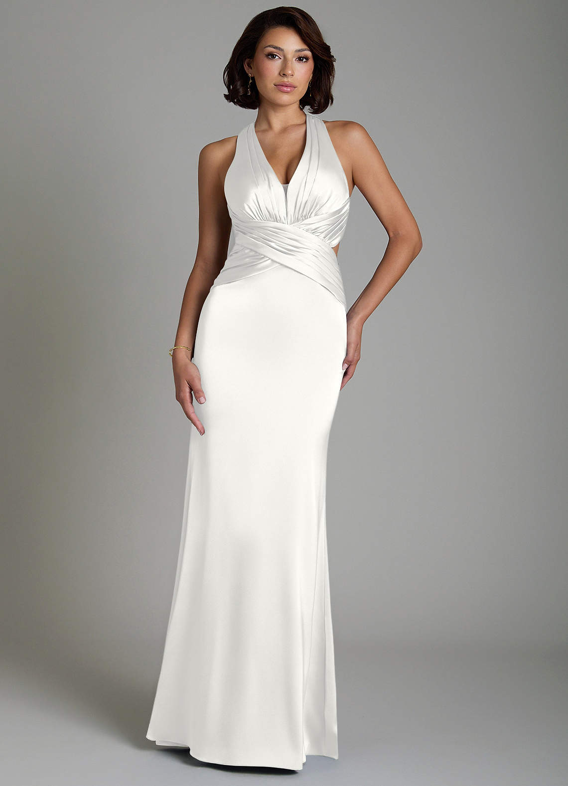 real maya bridesmaid dresses Azazie White Stretch Satin Black Red Dresses | COLORS_Black Bridesmaid maxi On dresses size:48