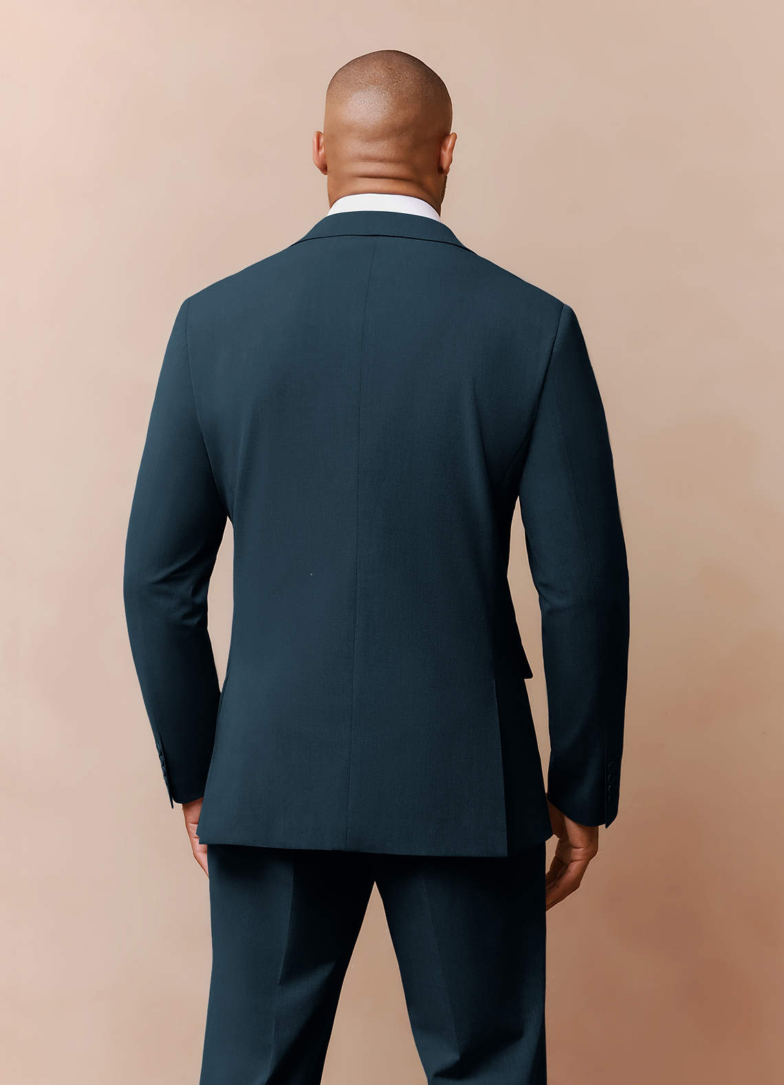front Savile Teal Wool Blend Suit Jacket