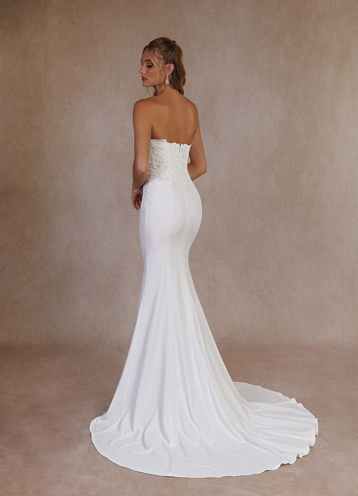 Azazie Antheia Diamond White Mermaid Sequins Stretch Crepe Azazie Antheia Diamond White Mermaid Sequins Stretch Crepe