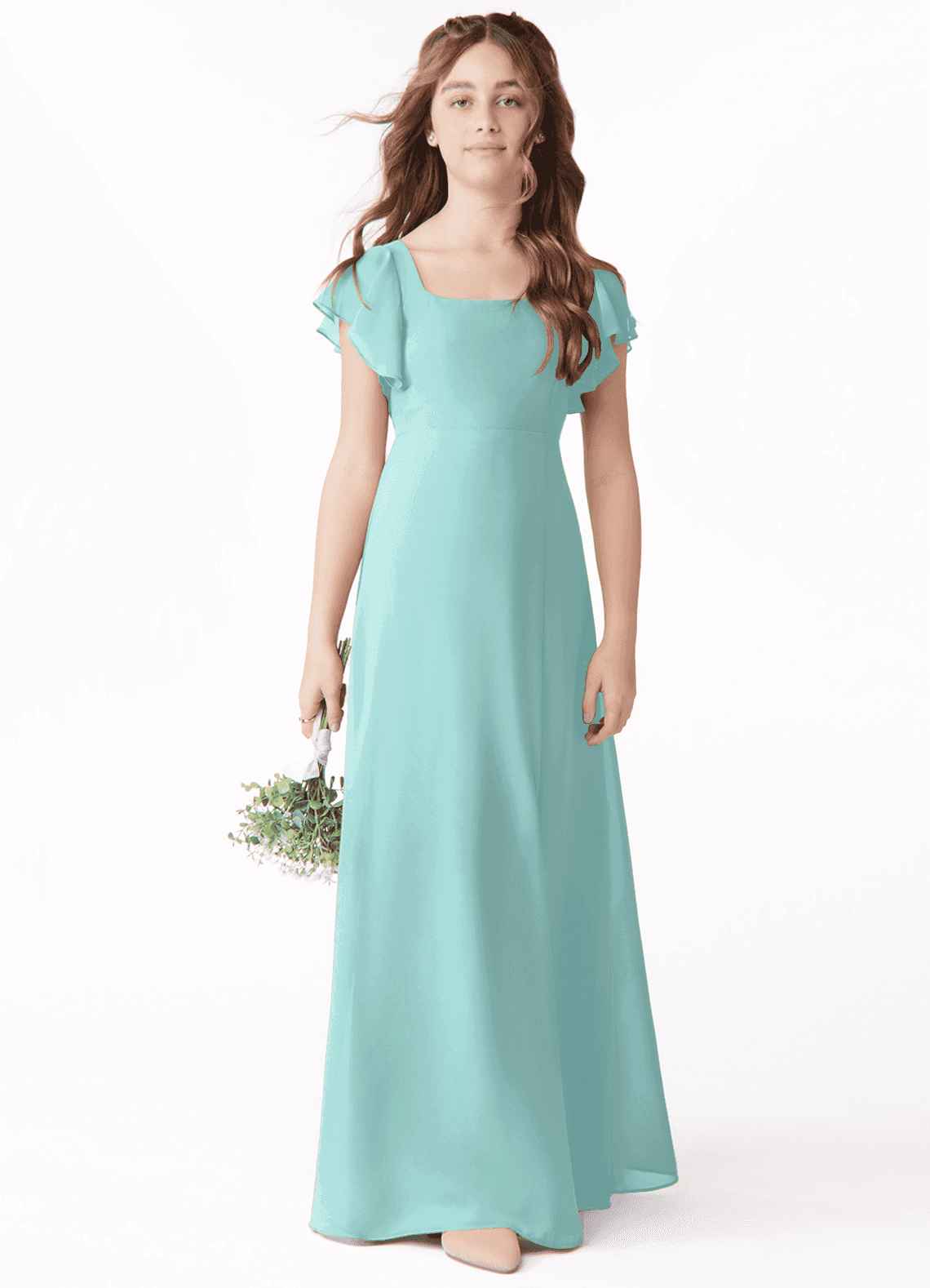 aqua junior bridesmaid dresses Azazie Bondi Junior