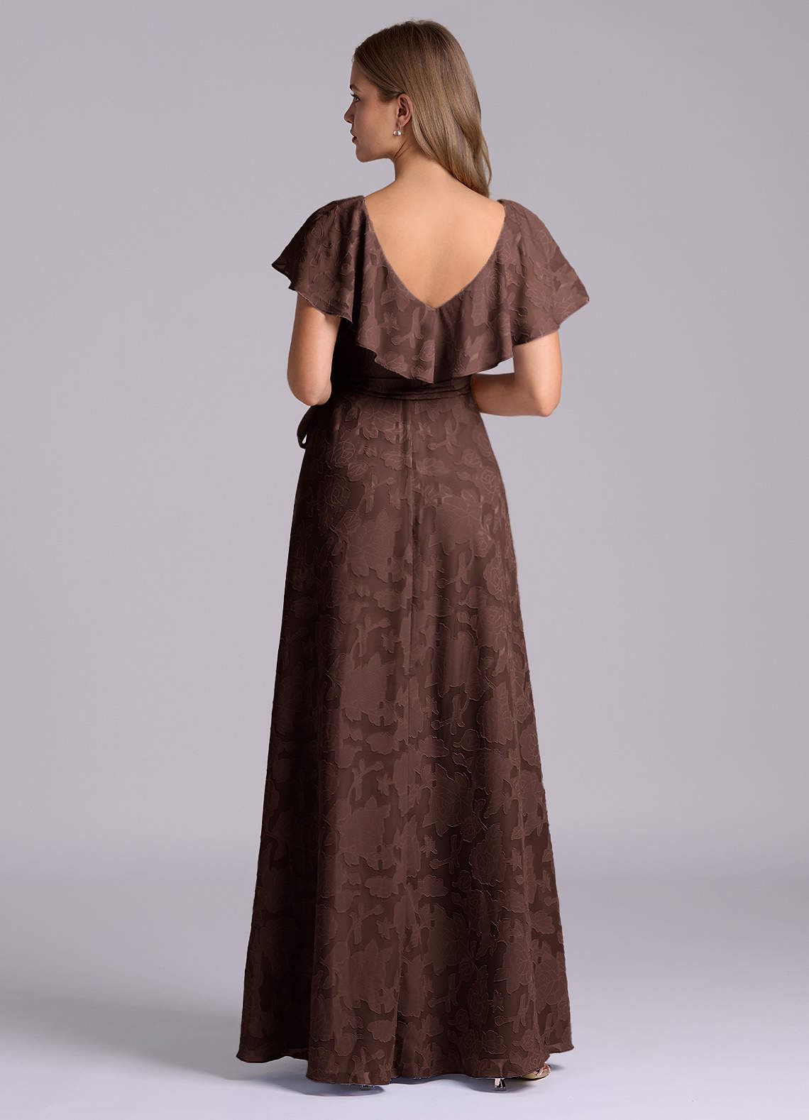 Azazie Lainey Ganache Floral Burnout Bridesmaid Dresses | Azazie CA