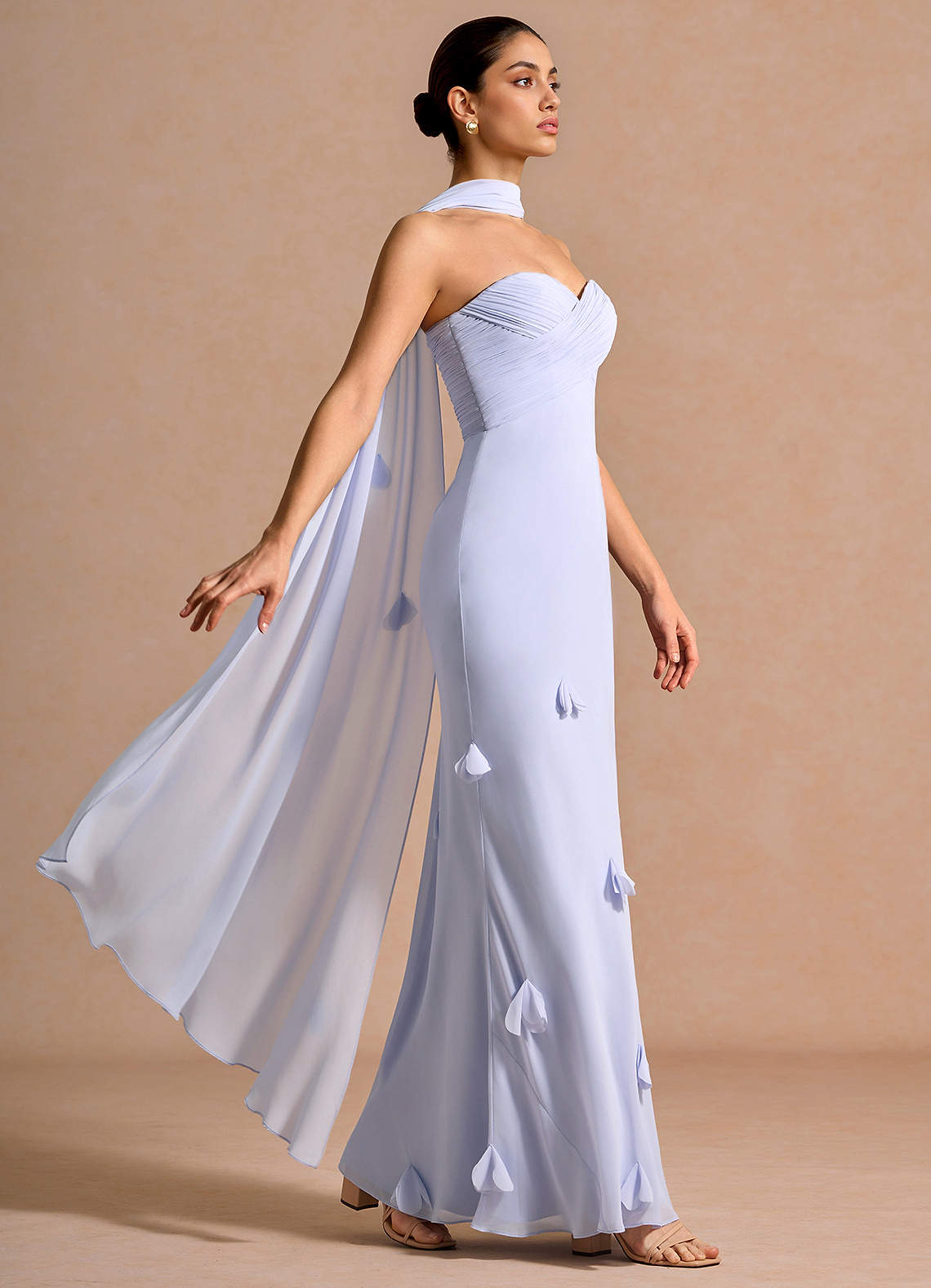periwinkle floor length dress Ellie Wilde EW34053 Prom Dress - Periwinkle