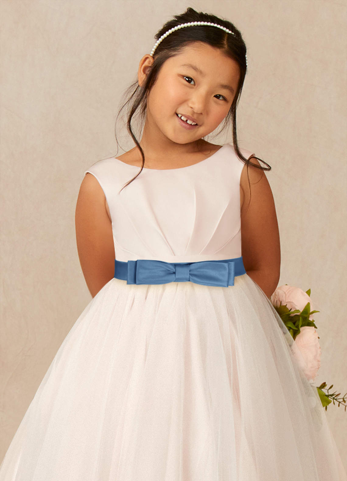 Azazie Matching Color Satin Layered Bow Sash | Azazie