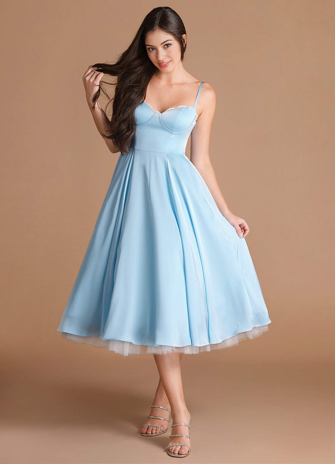 turquoise and blue dress Pretty Turquoise Solid Elegance Dress main image 1
