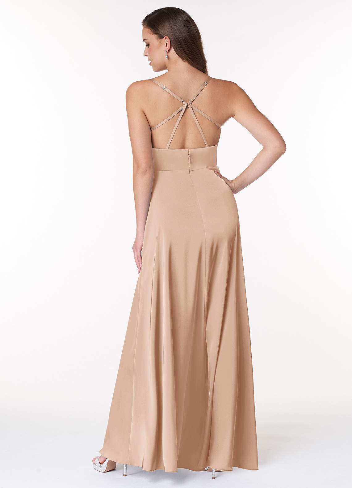 azazie clove stretch satin dress Azazie Clove Stretch Satin Dress