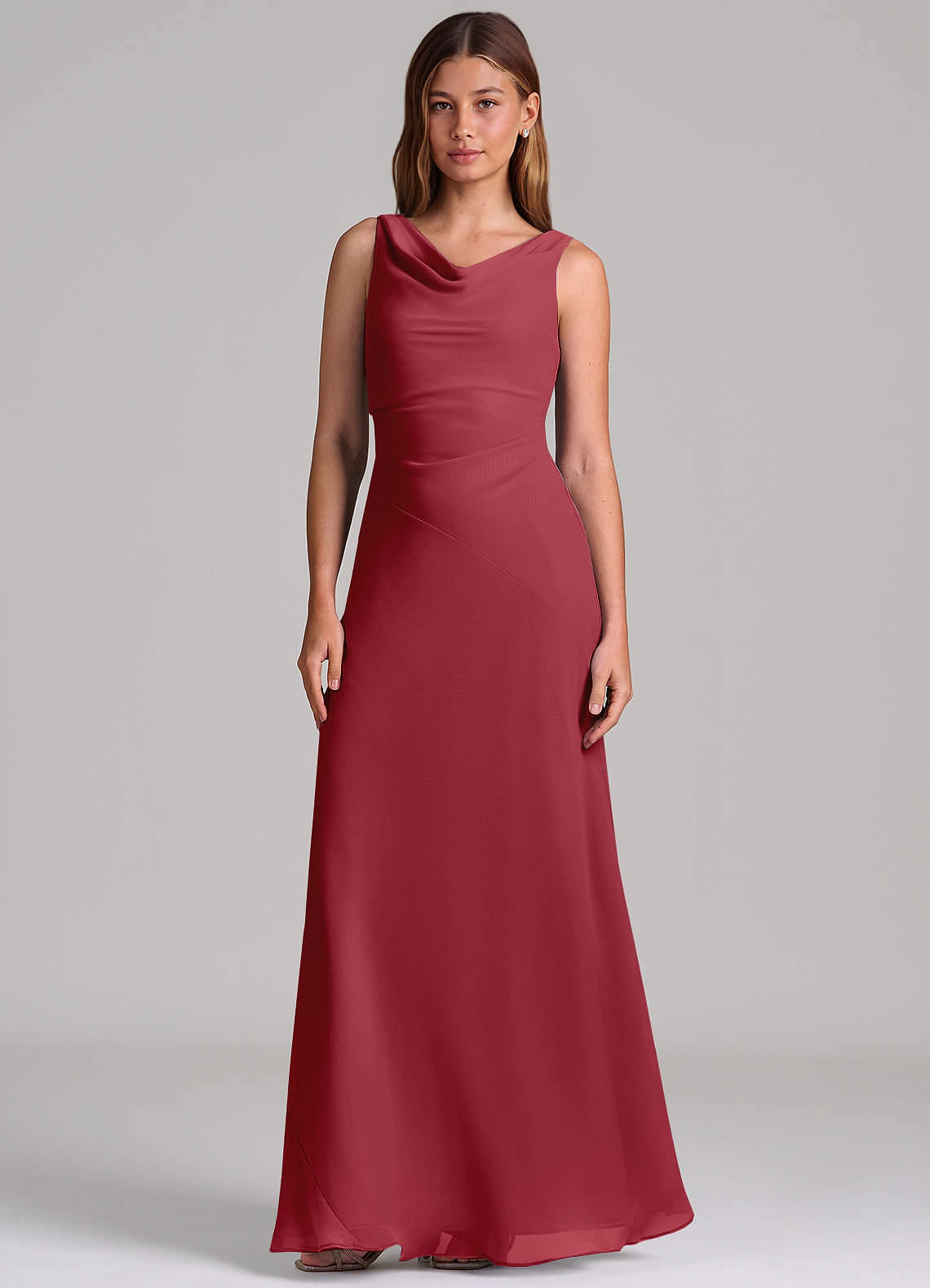 women designer dress Luxury Tailored Green Evening Satin Color:BRIGHT POPPY Size_42” to 43” Bust Anewsta Elegant Sage Green flattering silhouette