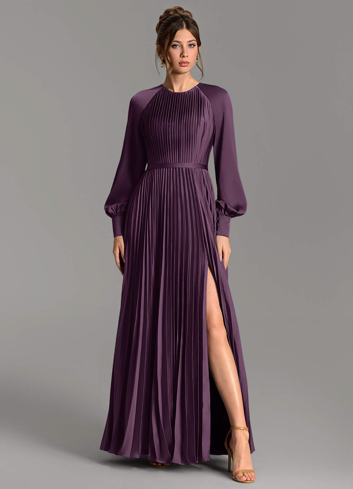 plum bridesmaid dresses long sleeve Azazie Grayson Color:Black (6) matte satin bridesmaid dress britt so the dress code