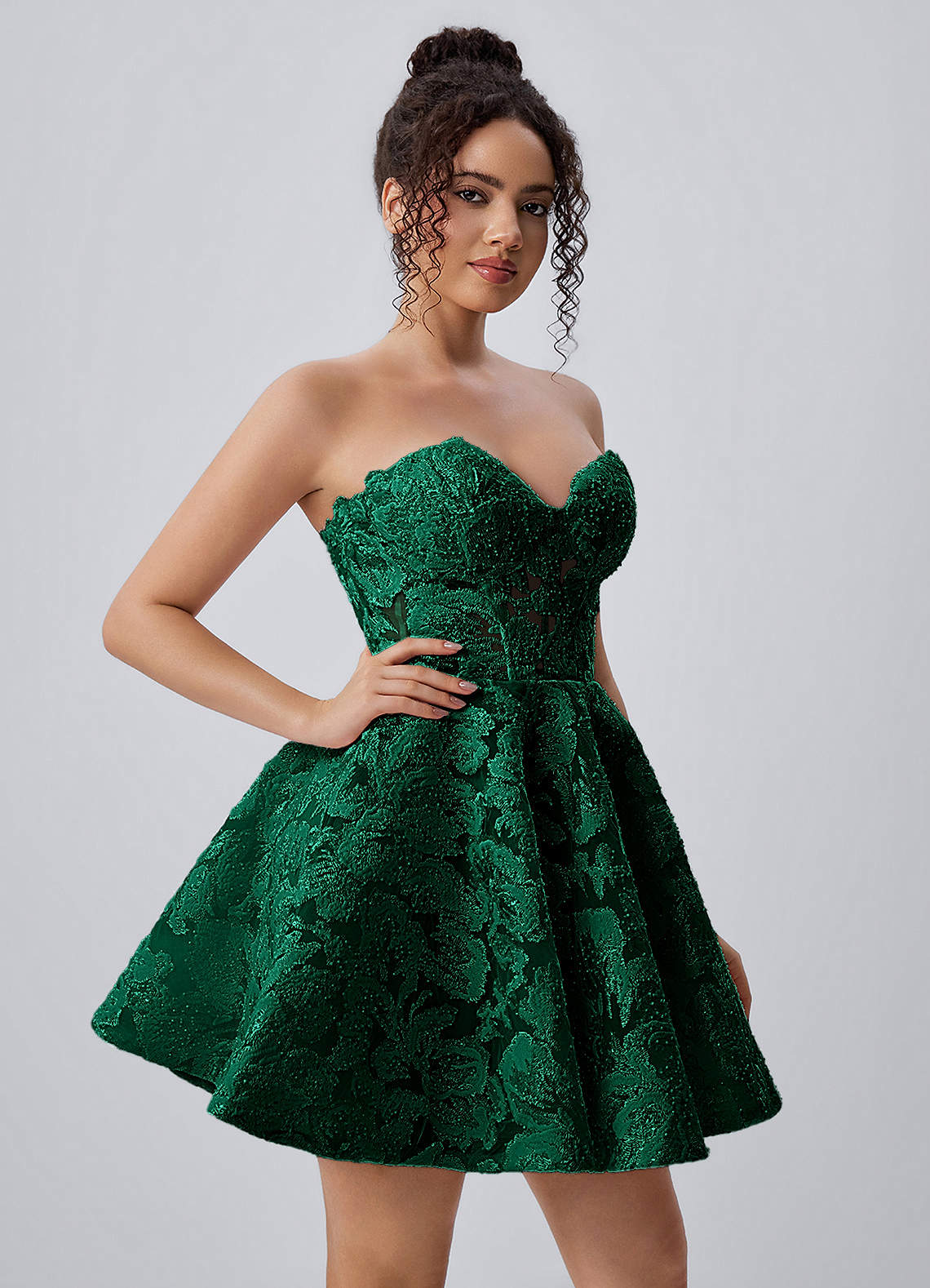 dark green skater dress Azazie A-Line Mini Sweet 16 Beading Lace Appliqued 3D Flowers Corset Lace Sweetheart Color:USCG FEMALE DDB COAT W/ USCG BUTTONS, do not use, 10 Pet new 260408 Choosing Oriental Belly Dance Formal dress The V neckline and