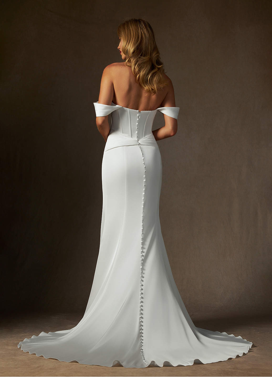 Azazie Arie Wedding Dresses Diamond White Mermaid Strapless Stretch Satin Dress image8