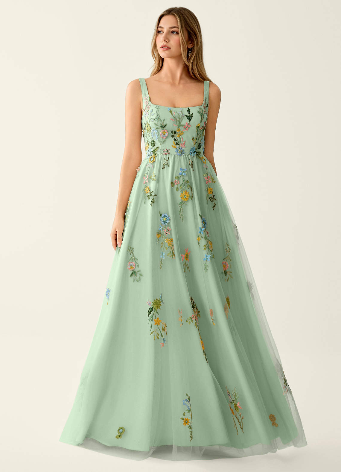 prom flowers for green dress Saofire Light Colorful embroidered Ready to Ship fancy dresses short