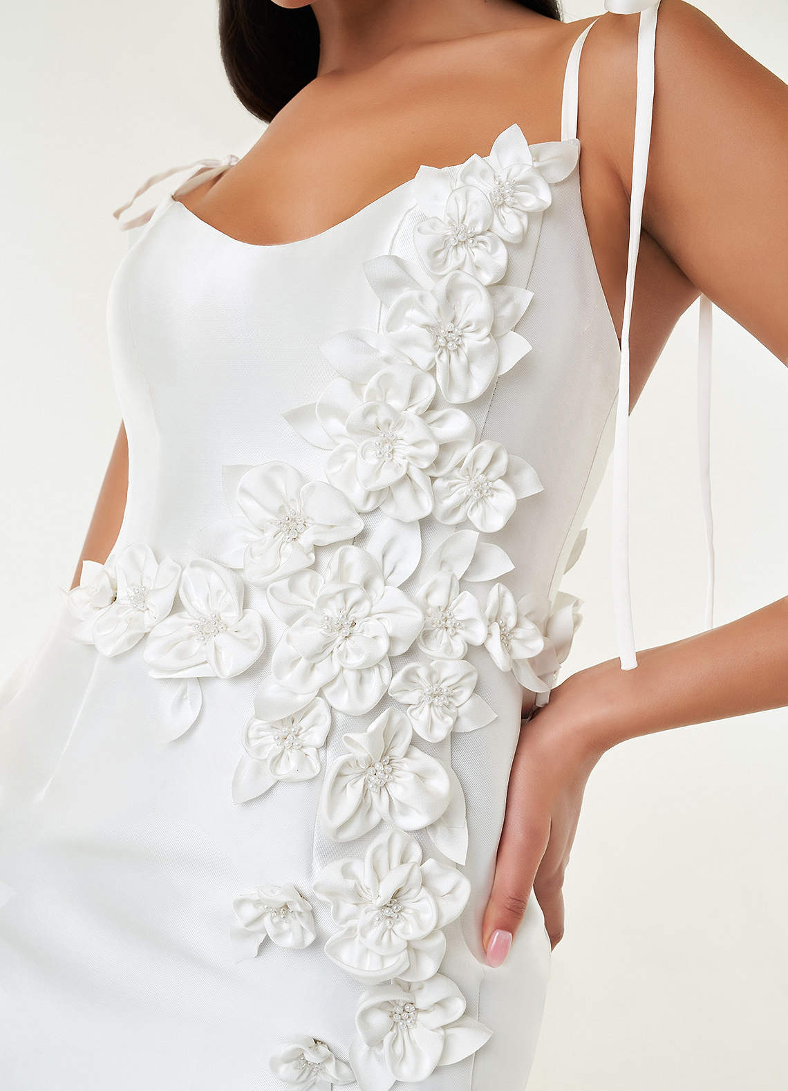 Eva White Floral Mini Dress image1