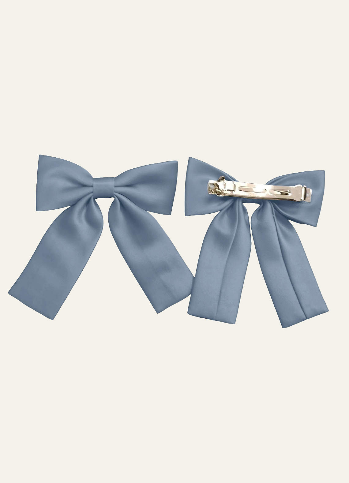 front Girls Satin Bow Hair Clip