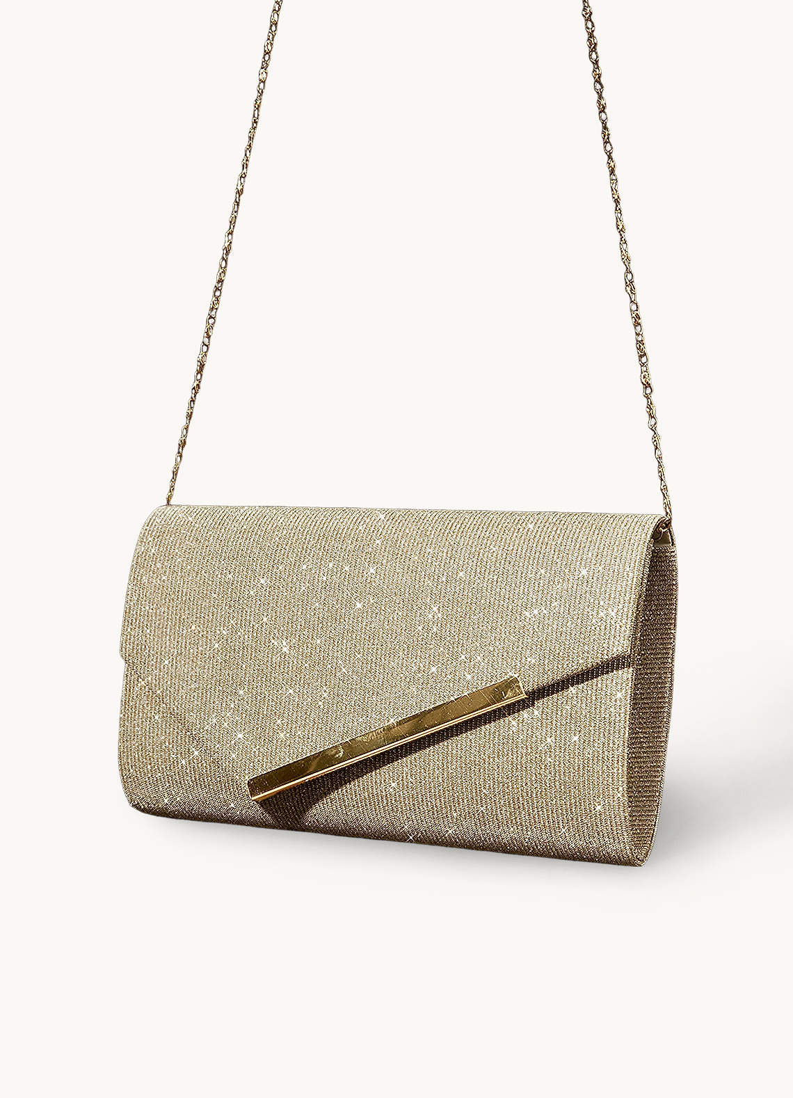 front Micronized Glitter Envelope Bag