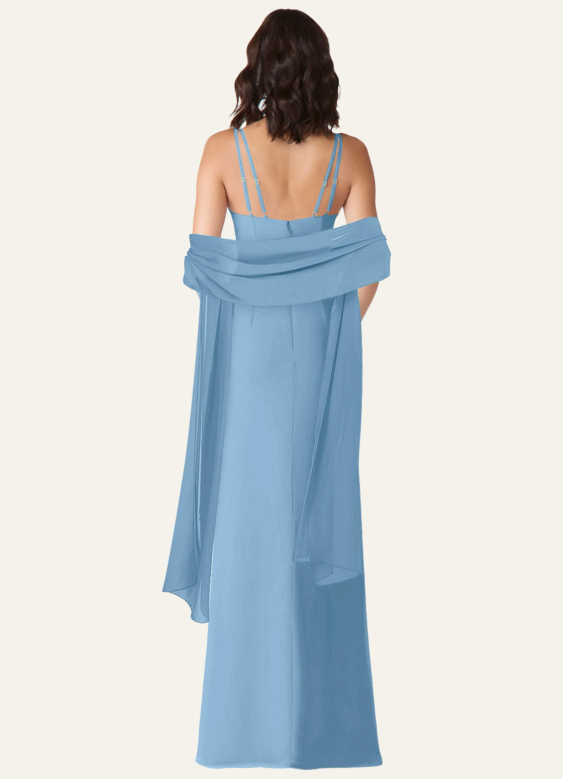 front Azazie Matching Color Chiffon Shawl