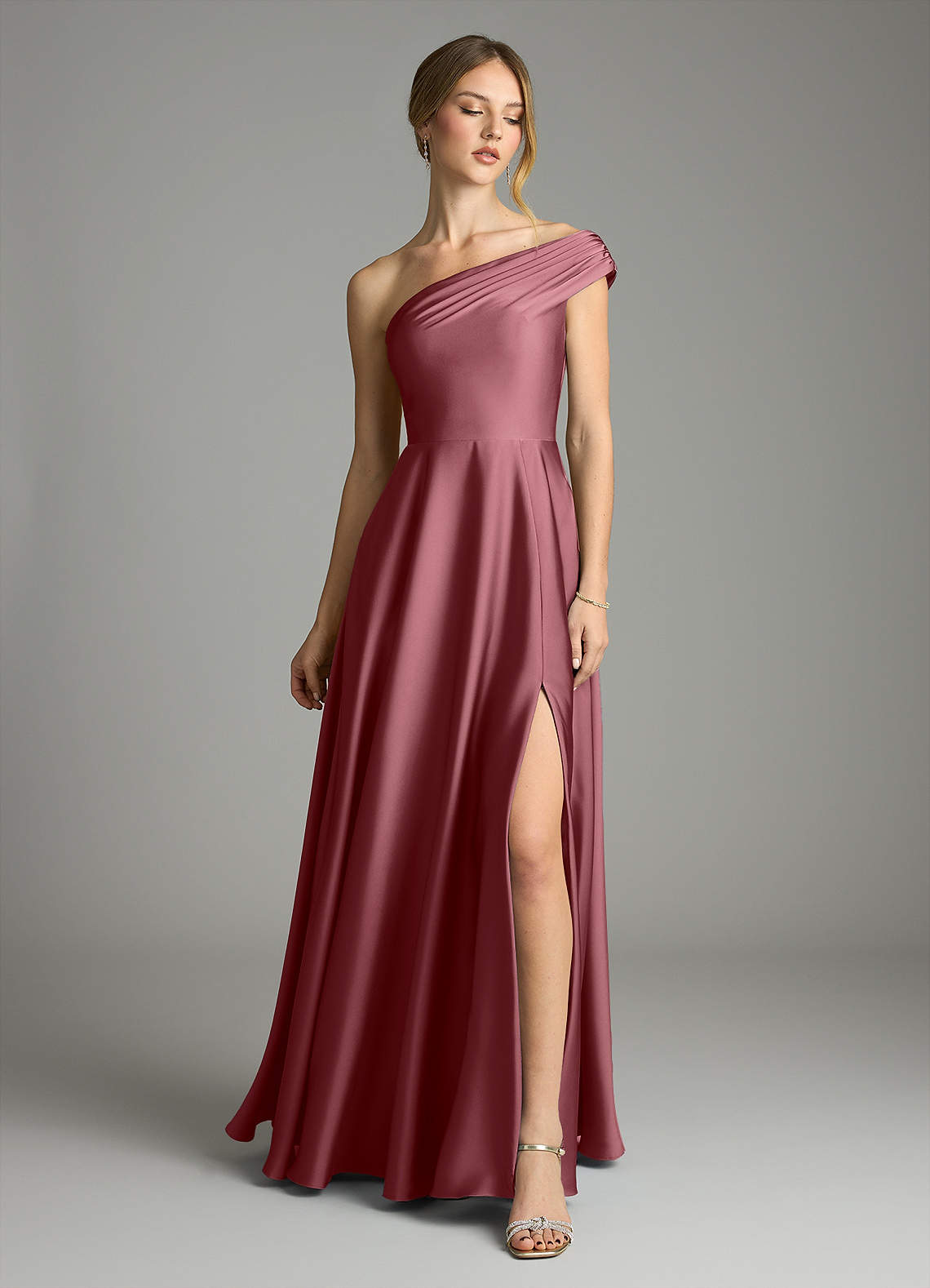 desert rose dress satin Desert Rose Bridesmaid Dress Shiny Satin Size 2XL