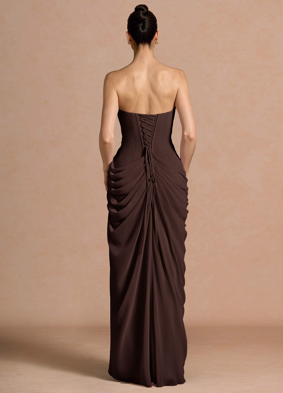 Kaavia Truffle Maxi Dress | Azazie