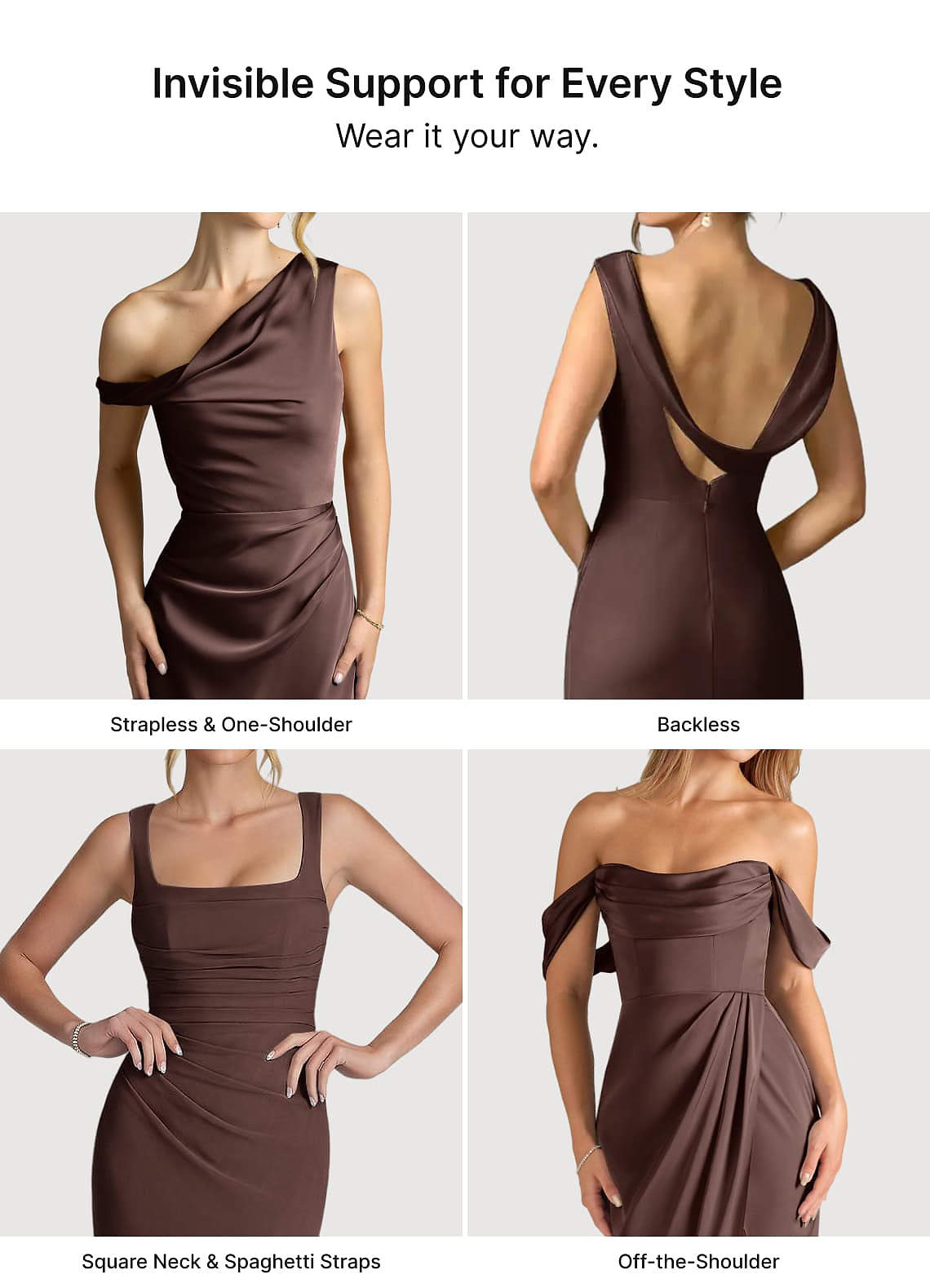 front Azazie Convertible Multiway Seamless Bra