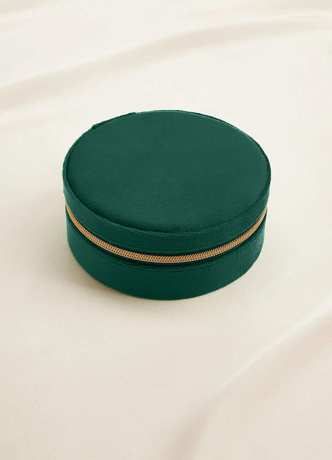 front Velvet Multi-Purpose Round Jewelry Box