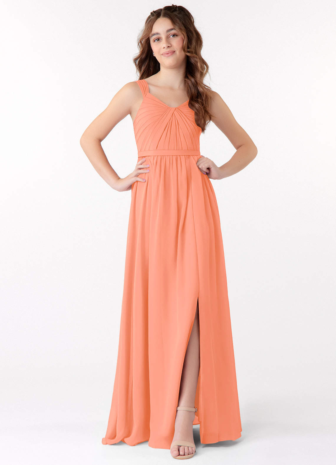 Peach Junior Bridesmaid Dresses