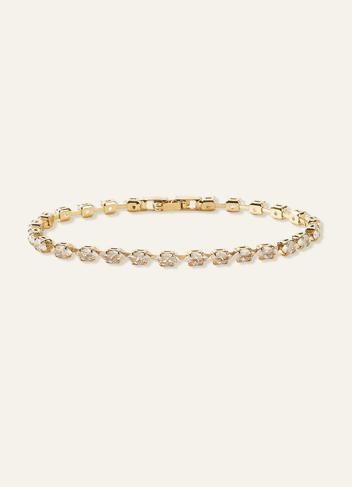 front Mini Marquise Crystal Tennis Bracelet