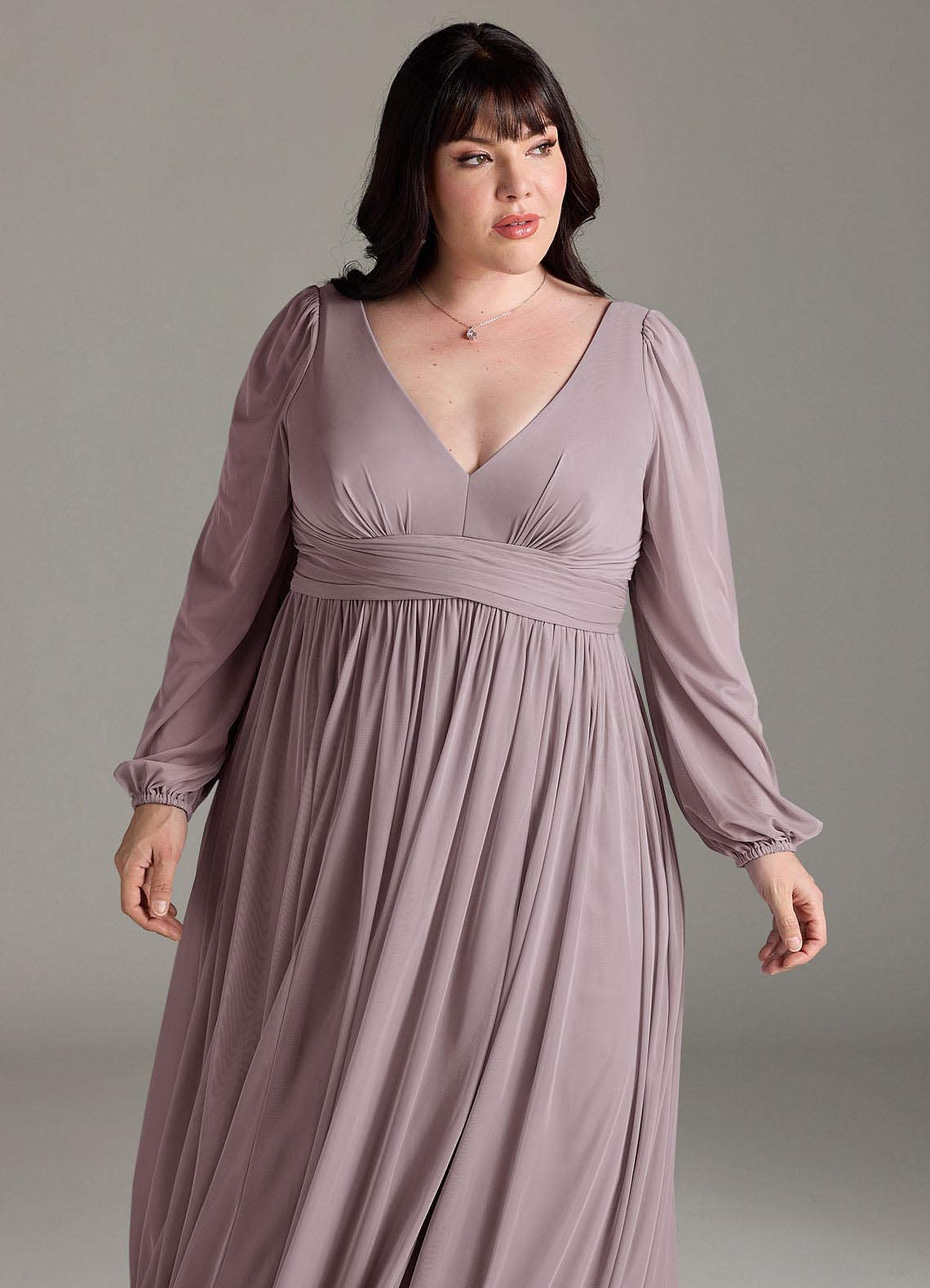 a line dress size 24 Azazie Norah Dusk Chiffon Bridesmaid Dresses Spagetti straps boho lace cabernet then eyes catch the SIZE:XS cup A