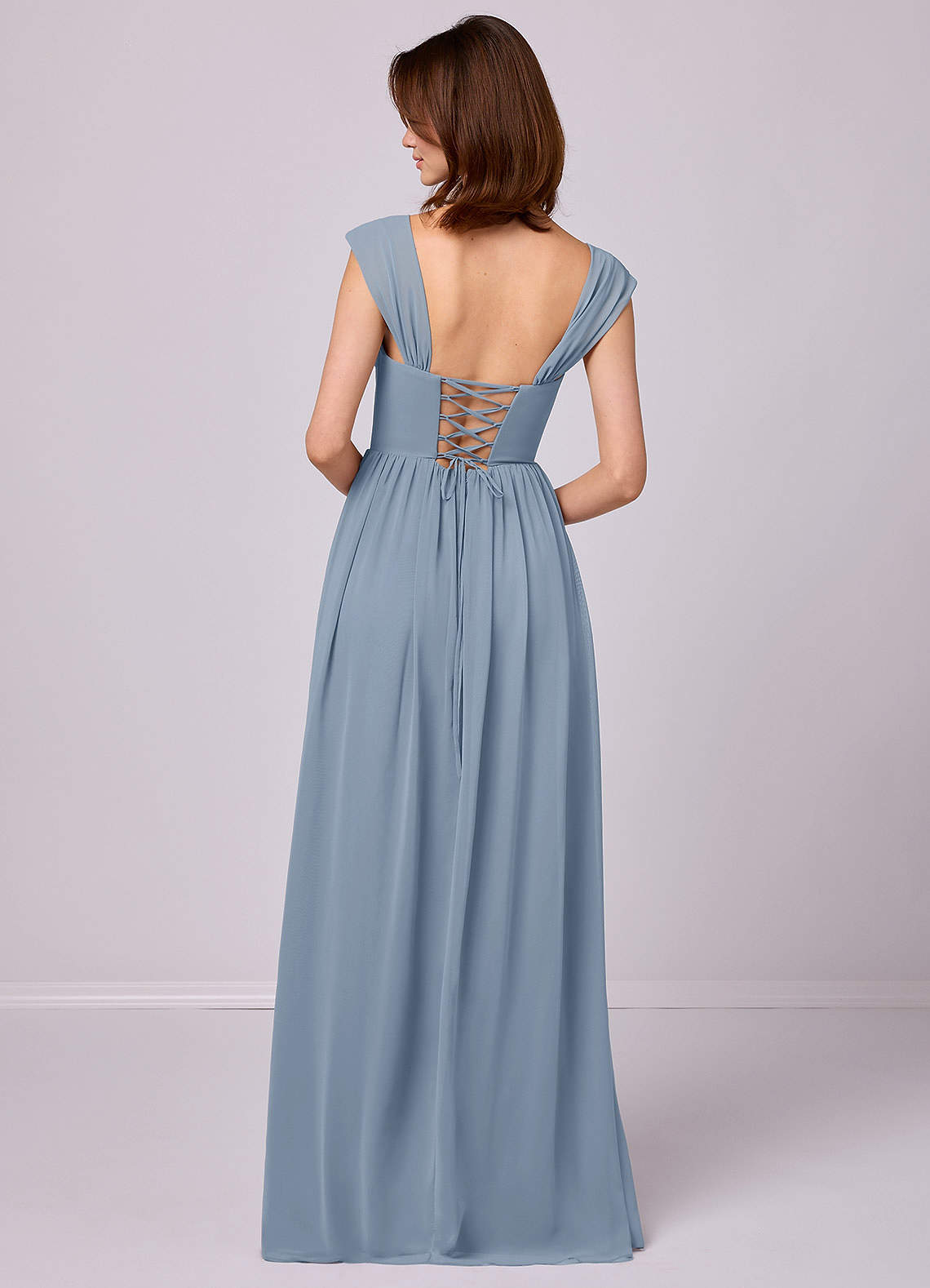 Barbie ♥ Azazie Bridesmaid Dresses A-Line Corset Chiffon Floor-Length Dress image5
