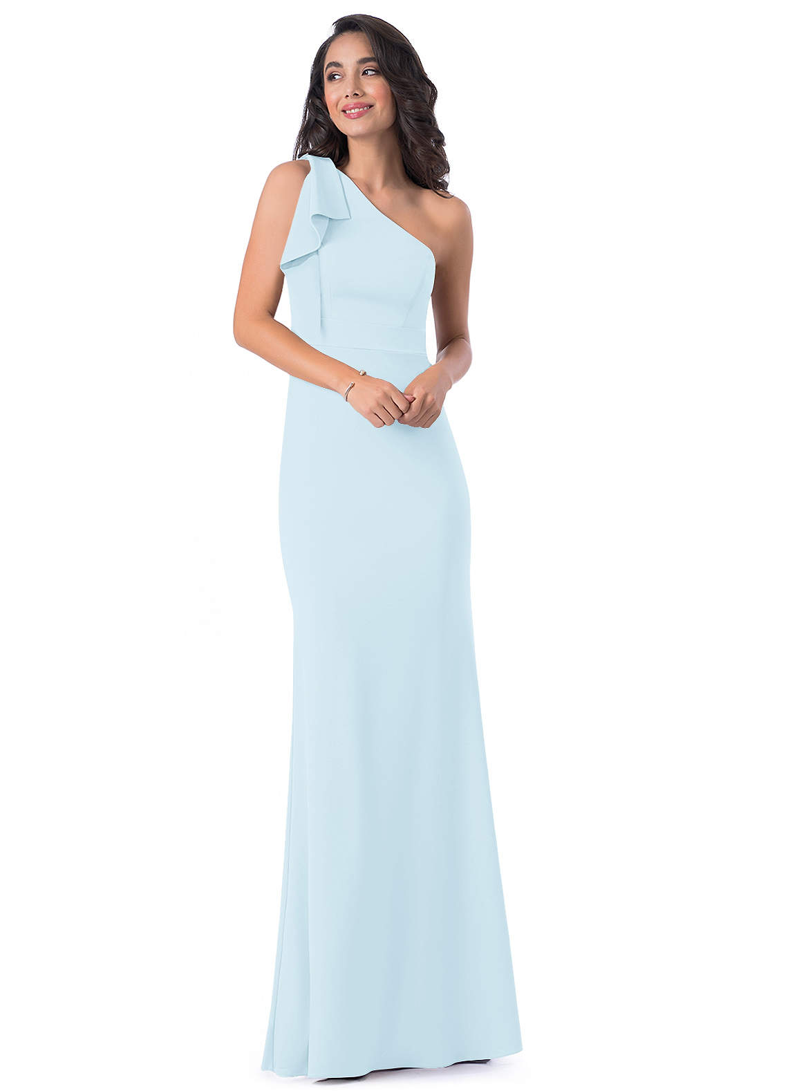 Azazie sky blue outlet dress