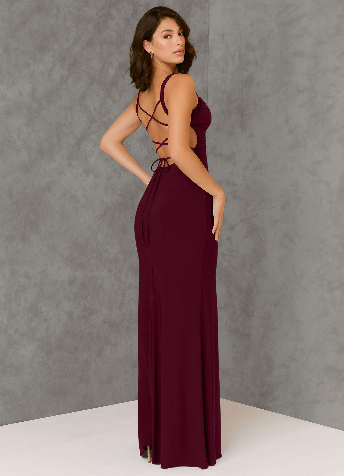 Azazie Nikki Ready to Ship Cabernet Bridesmaid Dresses | Azazie