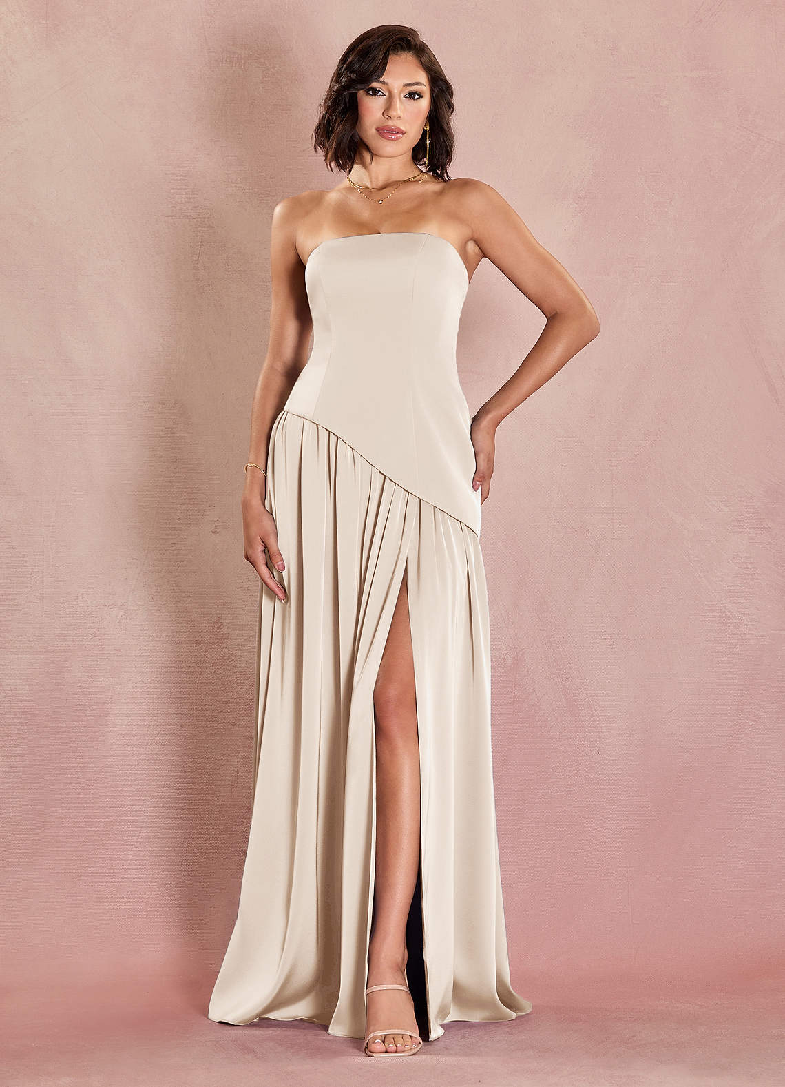 Kendra Mocha Coco Maxi Dress Ready to Ship | Azazie