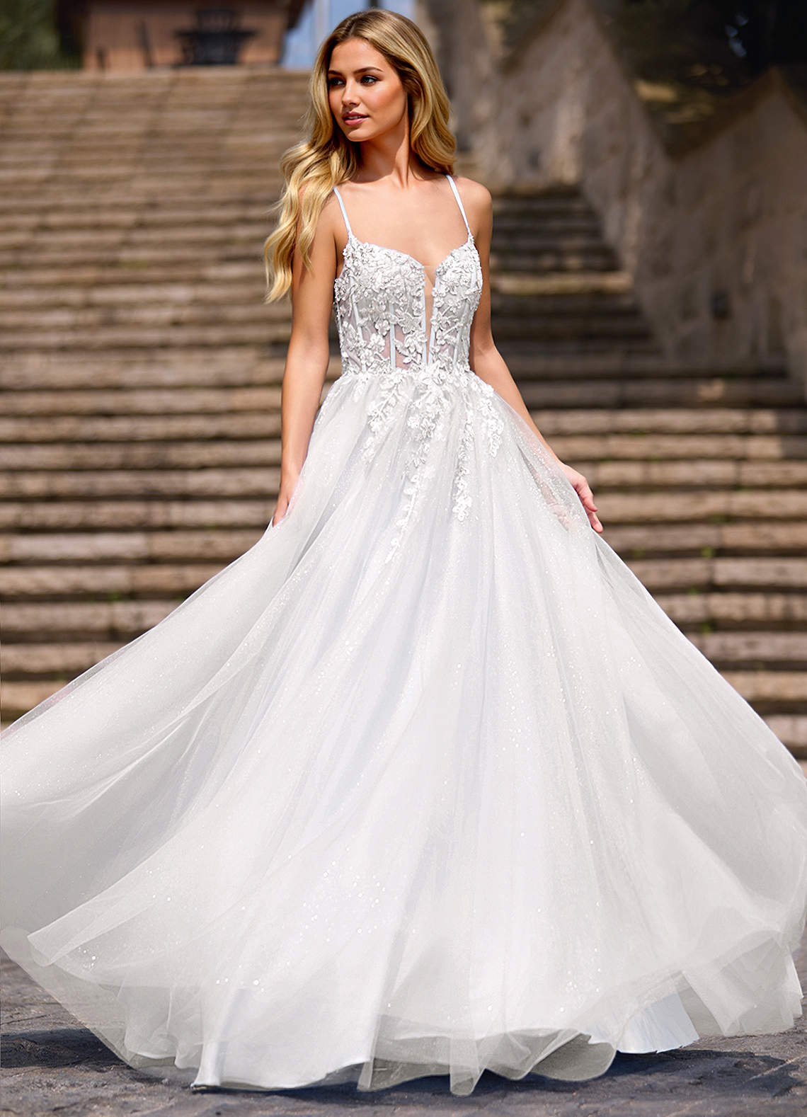 Beadwork Wit Prinses Tule Galajurk image1