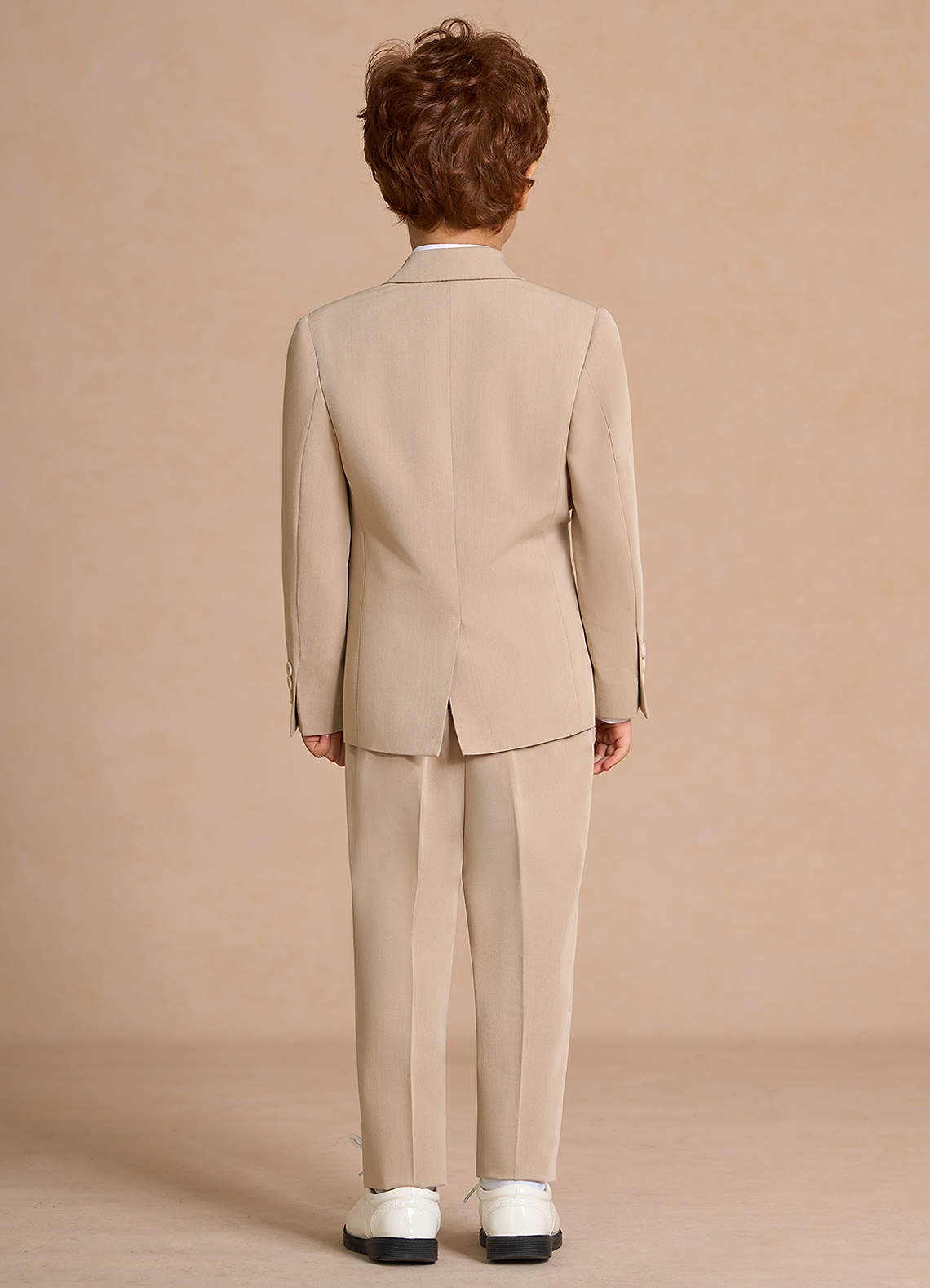 front Oliver Boys Tan 2-Piece Suit