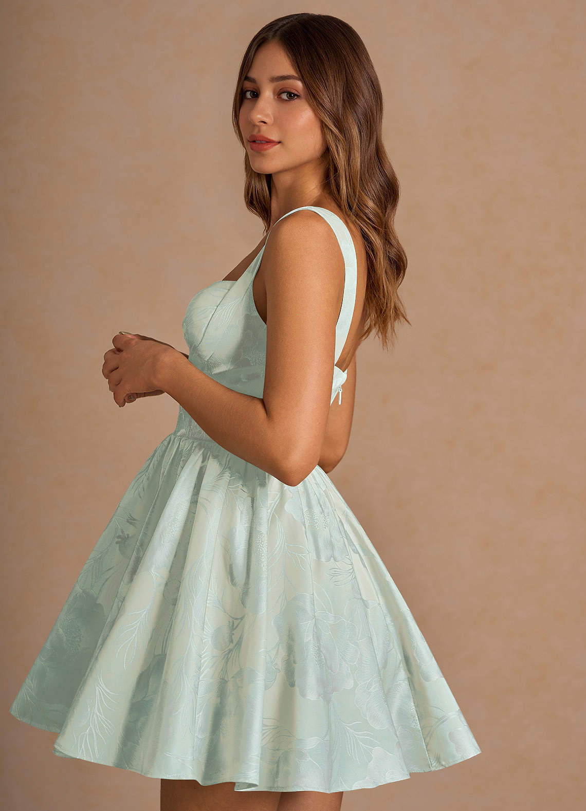 Novalee Turquoise Mini Dress | Azazie CA