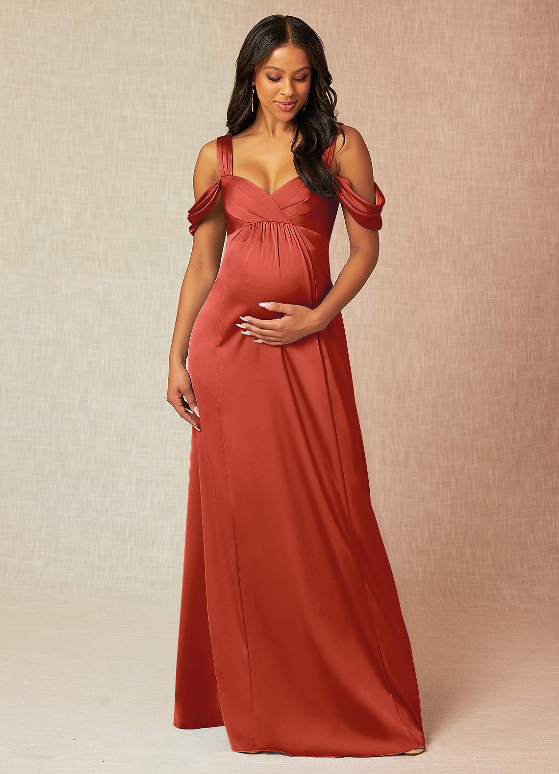 Maternity Bridesmaid Dresses Orange