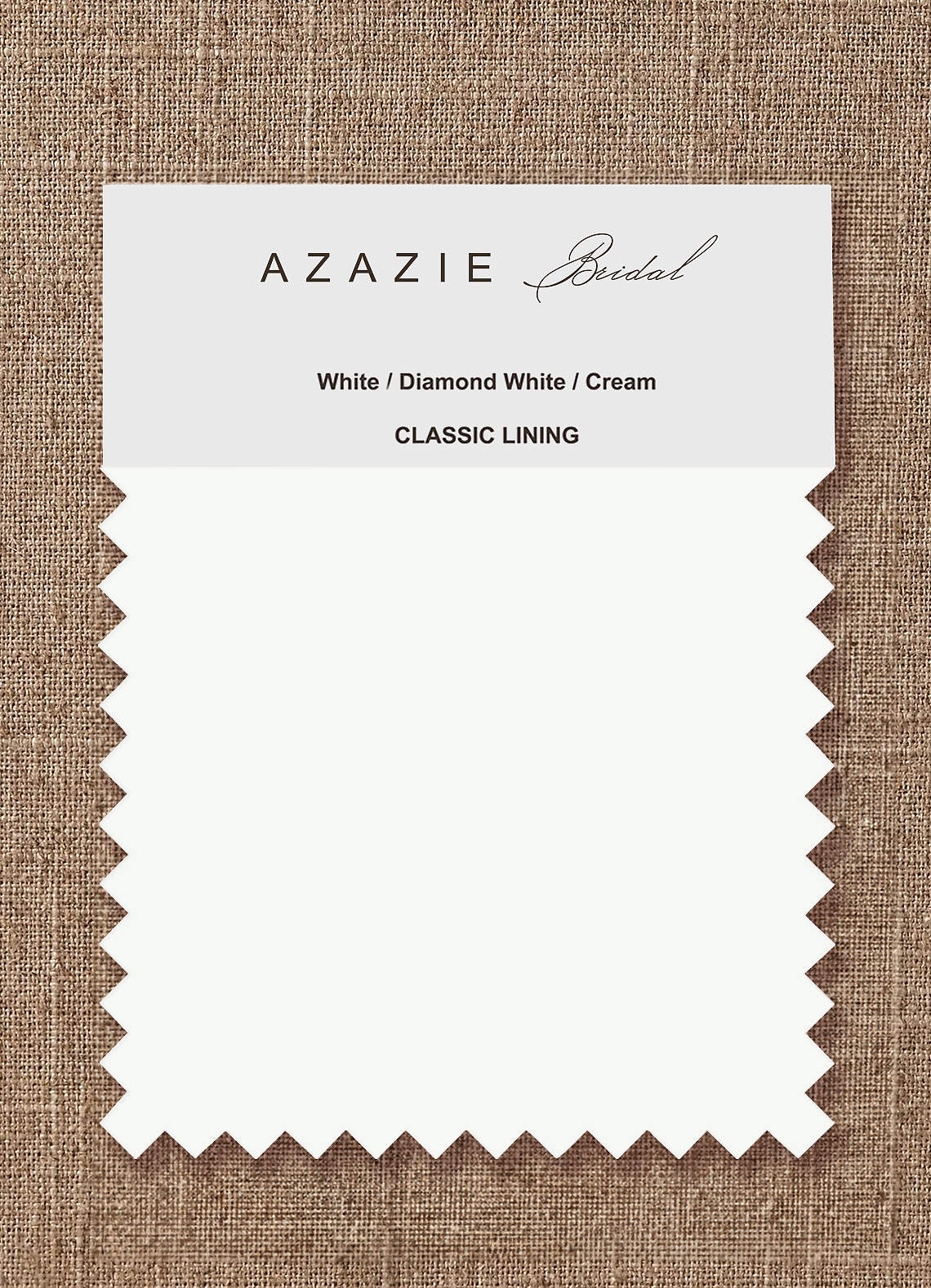 front Azazie Bridal Lining Swatches